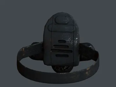 Gas mask helmet 3d model scifi Low-poly  Low-poly 3D model 53