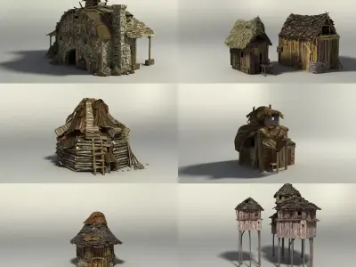 Shacks part 2 3D model