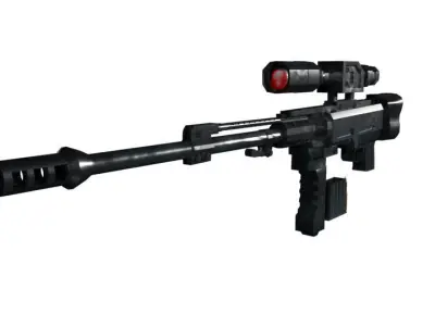 3D Sniper RIgged model Low-poly 3D model