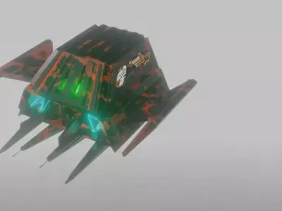 Low Poly Sci-Fi Drone Low-poly 3D model purchase