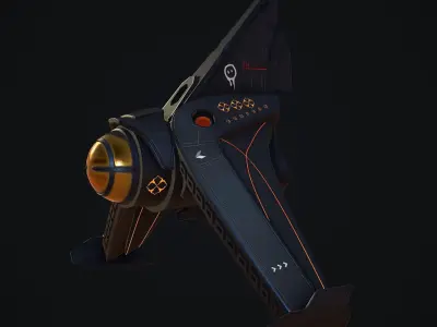 SpaceShip 3D model by oguzfaruk1 from CGTrader (Textured)