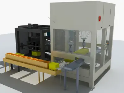  Industrial Equipment 11 - Cheese Production Line  3D model