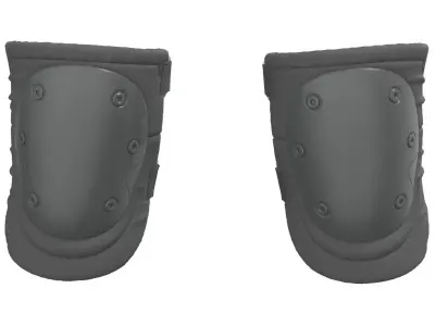 Knee Pad Black Hawk - Marvelous Designer 3D model