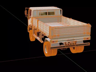 Isuzu FVZ Flatbed Truck 3D model