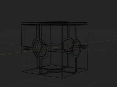 Imperial Container Box Low-poly 3D model
