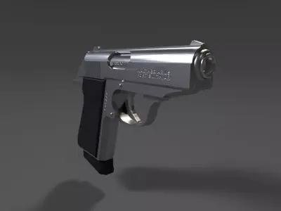 PPK Pistol Free low-poly 3D model