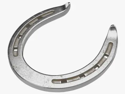 Horseshoe 1 Textured 3D model