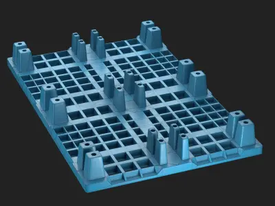 Plastic pallet 02 Low-poly 3D model