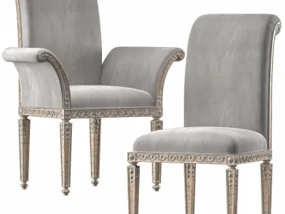 juliettes interiors italian chair art 147 3D model