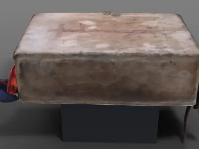 Old book closed Low-poly 3D model