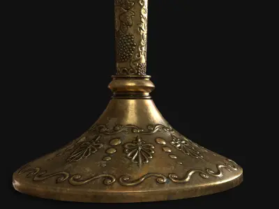 Antique Candle Tree - PBR 3D model