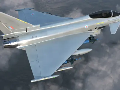  Multirole Fighter Eurofighter Typhoon Rigged 