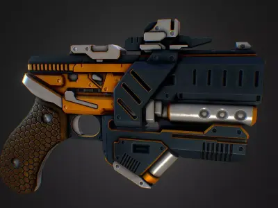 Pulse Pistol Low-poly 3D model