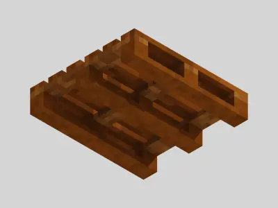 Wooden Pallet Voxel Free low-poly 3D model