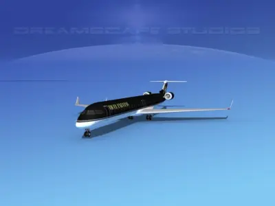 Bombardier CRJ1000 Tiger Express 3D model
