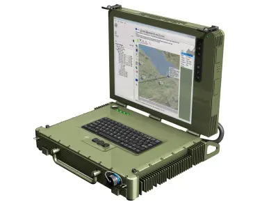Rugged Military outdoor laptop 3D model