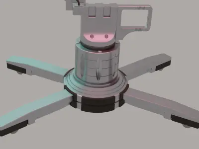 SCI FI ROBOTIC ARM AND PICKING MACHINE 3D model