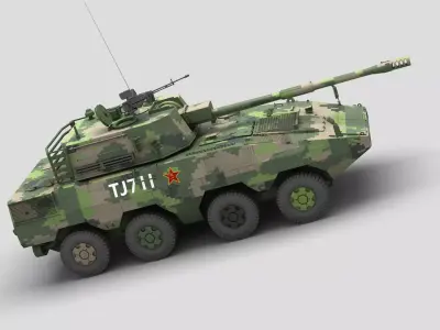 PLA Army ZTL-11 Assault Vehicle 3D model