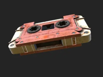 Tape PBR 4K GameReady cassette Low-poly 3D model