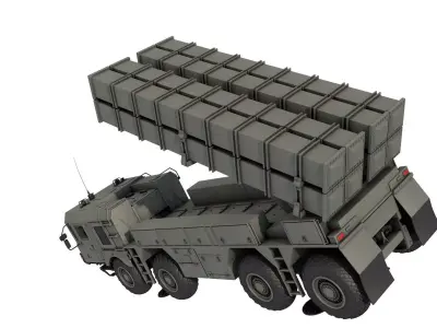 Polonez Multiple Launch Rocket System 3D model