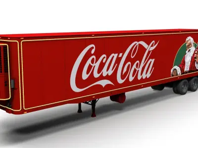 Coca-Cola christmas trailer Low-poly 3D model