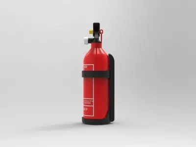 fire extinguishers Low-poly 3D model