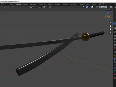 Katana samurai sword Free 3D model order