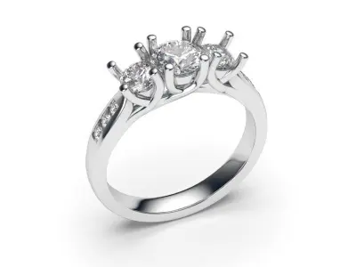 solitaire with ring sizes  8 part S64 3D print model