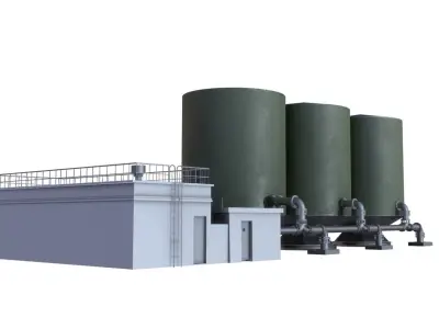 Industrial digester 3D model