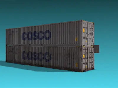 Shipping Container 02 Low-poly 3D model