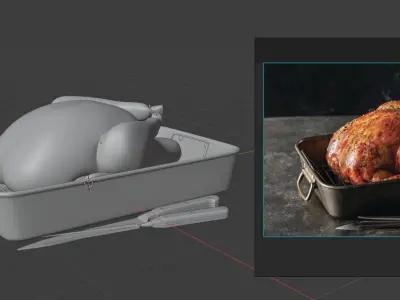 3d Turkey  for Buy for Thanksgiving Dinner 3D model