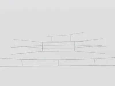 Catenary wire set Low-poly 3D model
