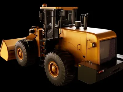 Wheel Loader  Low-poly 3D model