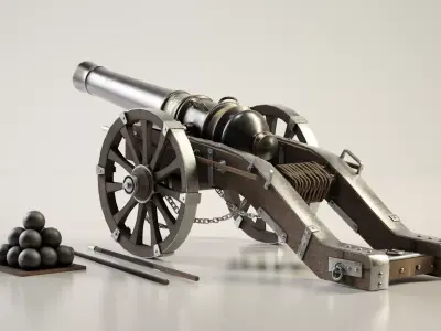 RAMADAN Cannon Low-poly 3D model