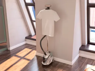 Fabric Steamer with Mounted T-Shirt 3D model