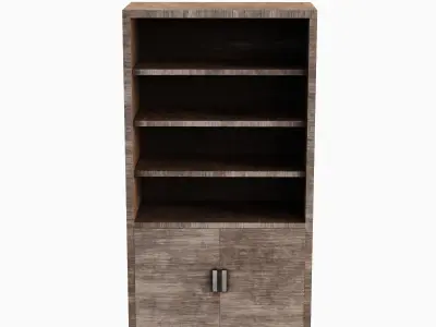 Old Shelf 05 Low-poly 3D model