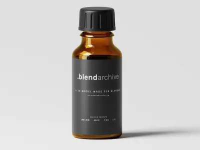 Amber Bottle 3D Model Low-poly 3D model