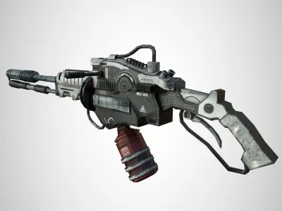 Gaming gun 3d model 3D model