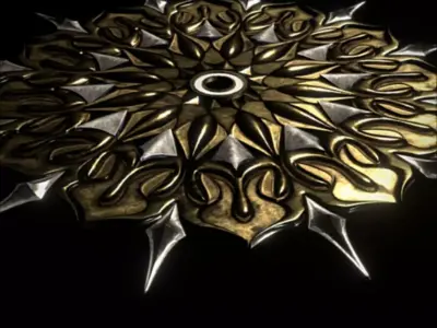 Sudarshan chakra Low-poly 3D model