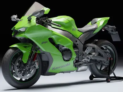 Kawasaki Ninja ZX 10R 2021 Low-poly 3D model
