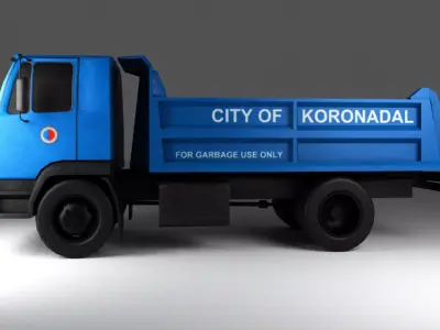 Mini Dump Truck 3D Model  Construction Vehicle Low-poly 3D model