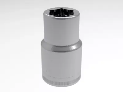Deep Socket 6 mm 3D model