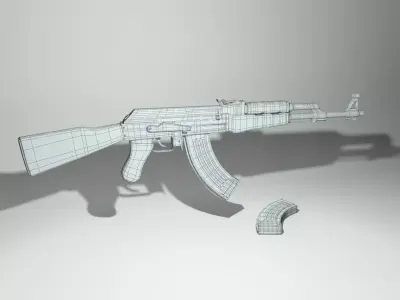 Ak-47 rifle 3D model order