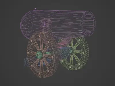 Ancient Medieval Cannon 3D model