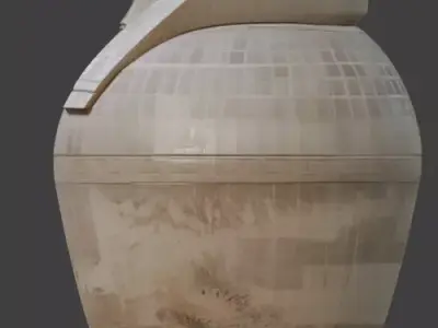 Ancient Egyptian Canopic Jar 3D Prop Analysis 3D model buy