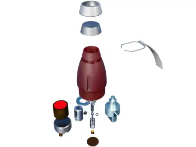 82mm mortar bomb  3D model
