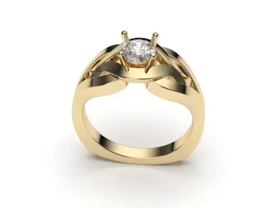 solitaire with ring sizes  8 part S107 3D print model