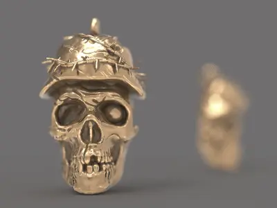 Skull pendant 3D print model