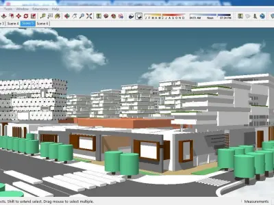 Sketchup Commercial Complex B5 3D model