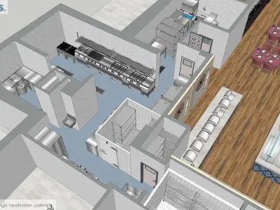 Commercial Industrial Kitchen 3D model